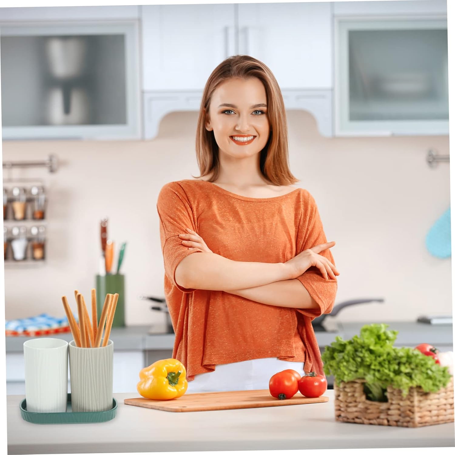 Ceramic Cutlery Storage Box Kitchen Utensil Chopsticks Holder Dinnerware Rack Kitchen