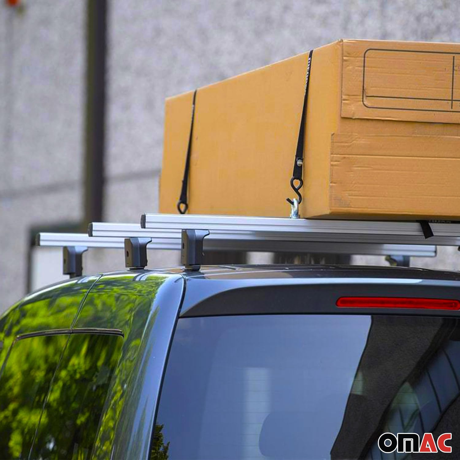 OMAC Menabo Dachträger für Ford Transit Connect 2013-2024 L1 Alu Grau | Querträger, Grundträger