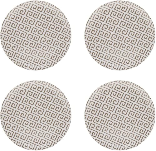 Miniatura 1 de Godinger Plato de postre de melamina resistente a las roturas geométricas, juego de 4