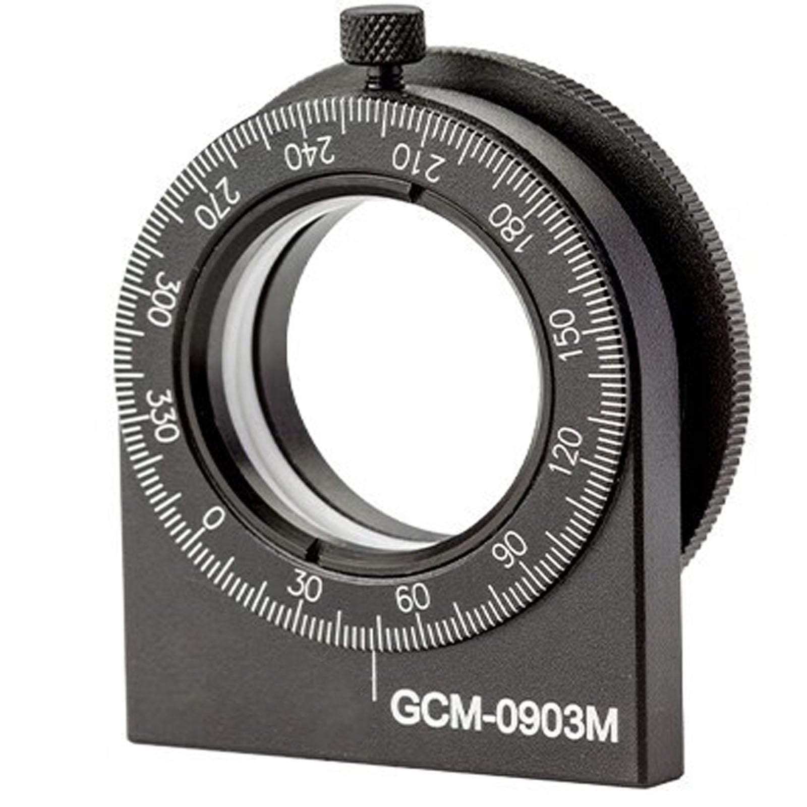 VILA SMO Optical Coaxial Lens Holder, Polarizer Optical Element Frame, With 360 ° Rotation Scale Dial, M4 Threaded Mounting Hole, Thickness ≤5mm, For Laboratory Optical Experiments