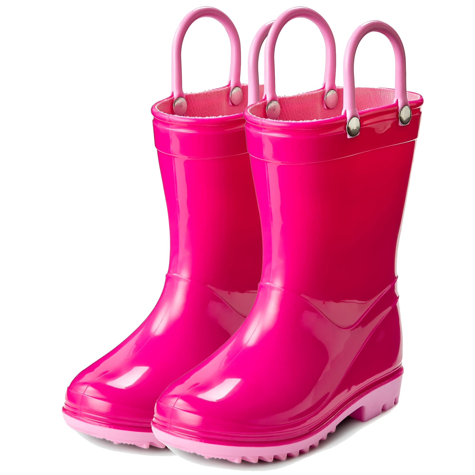 Puddle PlaySolid Colors PVC Rainboots - Lightweight, Waterproof, Easy on Handles, Toddler and Little Kid Boys and Girls