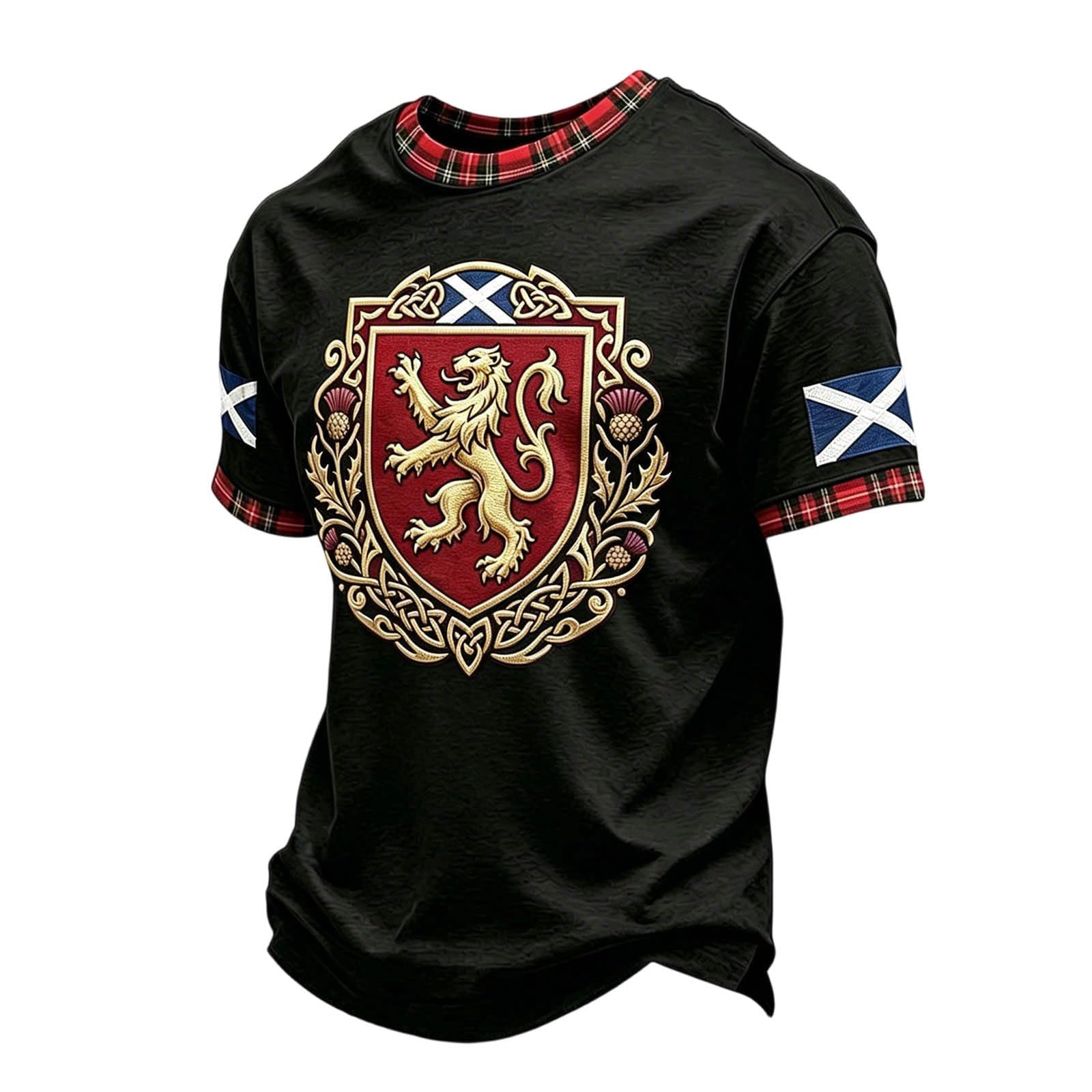WDCHAOYUE Mens Scotland Flag Soccer T-Shirt Football 2026 World Cup Scotland Short Sleeve Crewneck Shirt for Football Fans Supporters