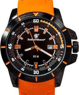 Men's Trooper Watch, Water Resistant, 5 ATM, Japanese Movement, Scratch-Resistant Glass, Date Display, Rubber Strap, 47mm