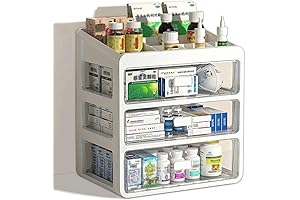 Medication Storage: Drawer-Type Plastic Storage Box Organizer
