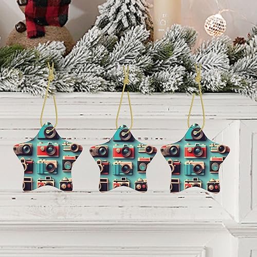 Miniatura 9 de Divertido adorno de cerámica de Navidad, adornos de Navidad, adornos de vacaciones, árbol de Navidad, decoración del hogar, colección retro de