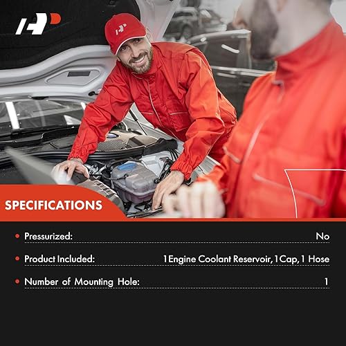 Miniatura 2 de A-Premium Tanque de expansión de recuperación de desbordamiento de refrigerante del motor con tapa compatible con Nissan T30 Series X-Trail XTrail