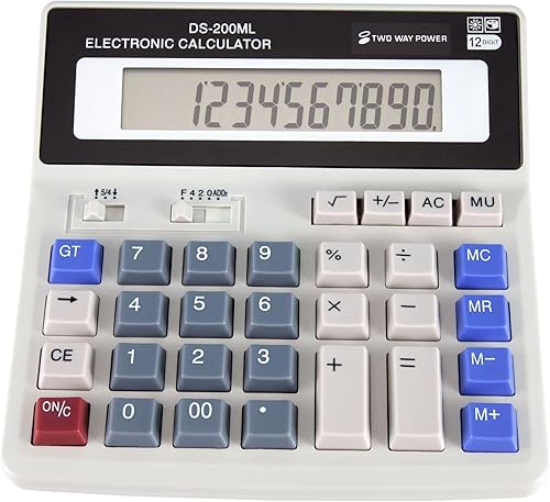 Miniatura 4 de Calculadora de escritorio grande con pantalla de 12 dígitos, grandes botones de plástico para una fácil operación y visualización, fuente de