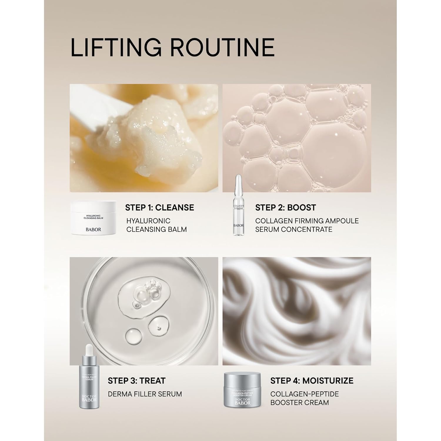 BABOR Collagen Firming Ampoule Concentrate, Collagen Skincare Capsule, Anti Aging Serum, Increase Elasticity, Firming and Lifting 7 Day Treatment