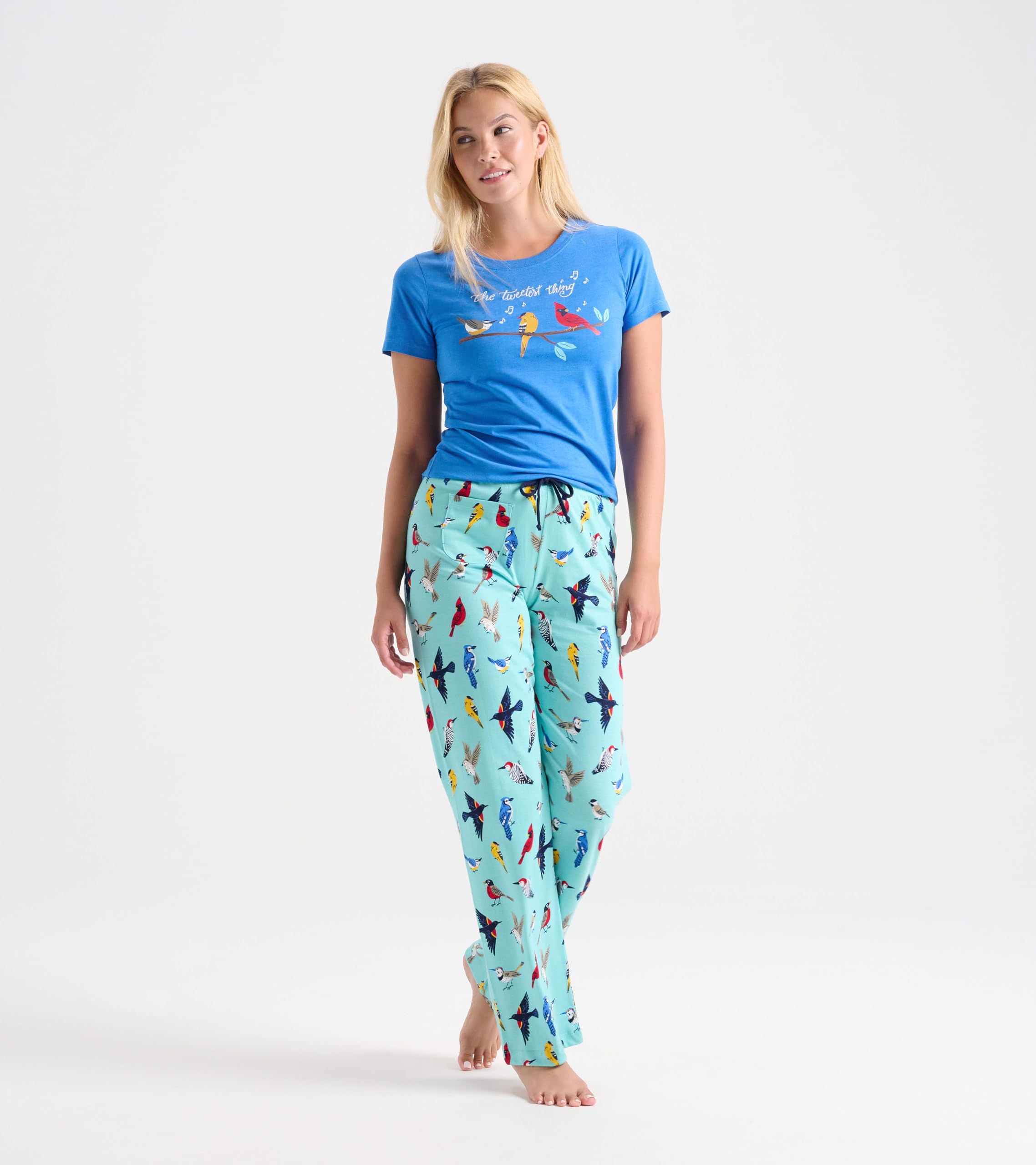 Little Blue House Women's Short Sleeve Tee Pyjama Top Haut de Pijama Femme