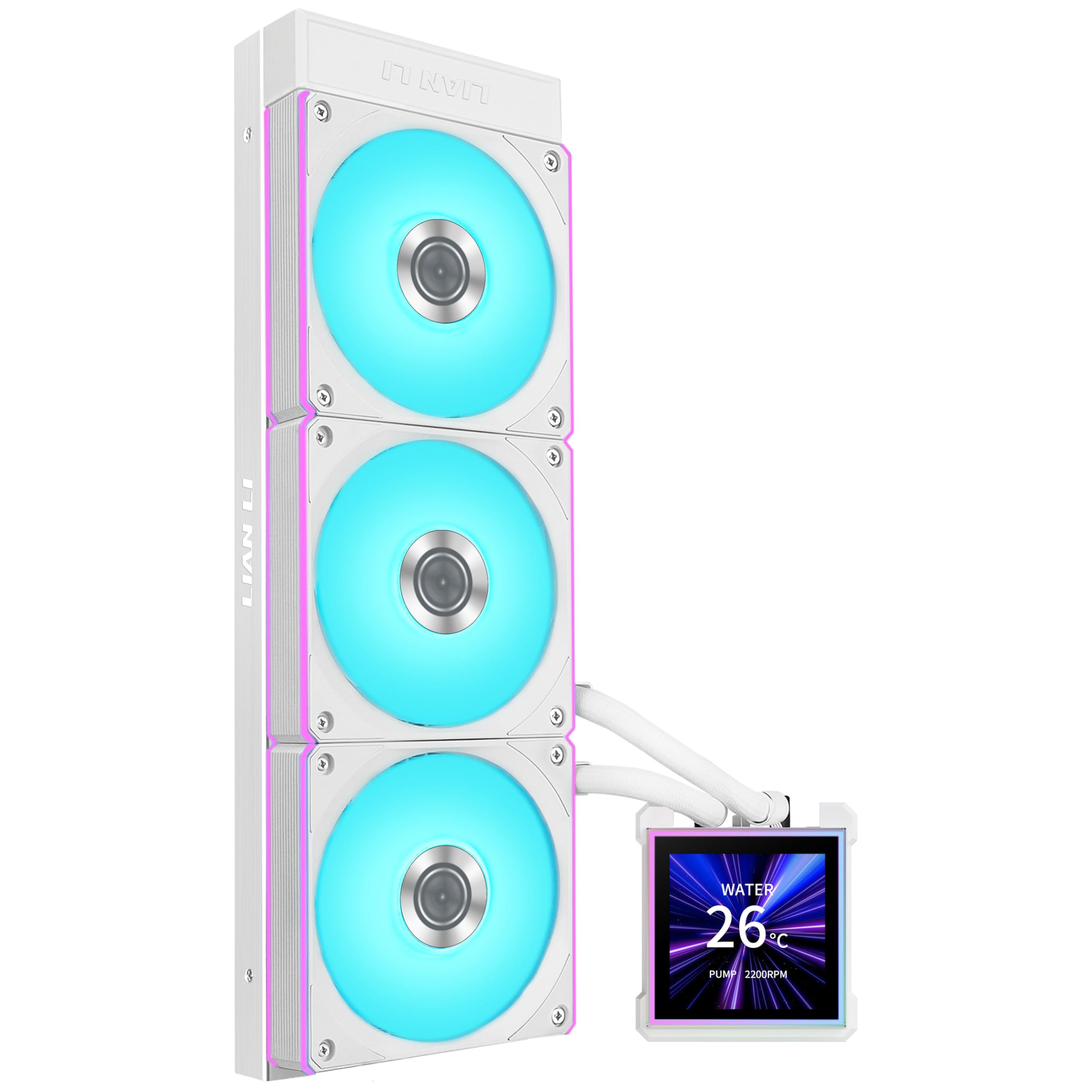 *液晶 LIANLI 簡易水冷キット HydroShift LCD 360 白 LIAN LI HydroShift LCD 360S LL-HS-LCD-360S-WT [ホワイト] 価格比較 PC用ファン・クーラー