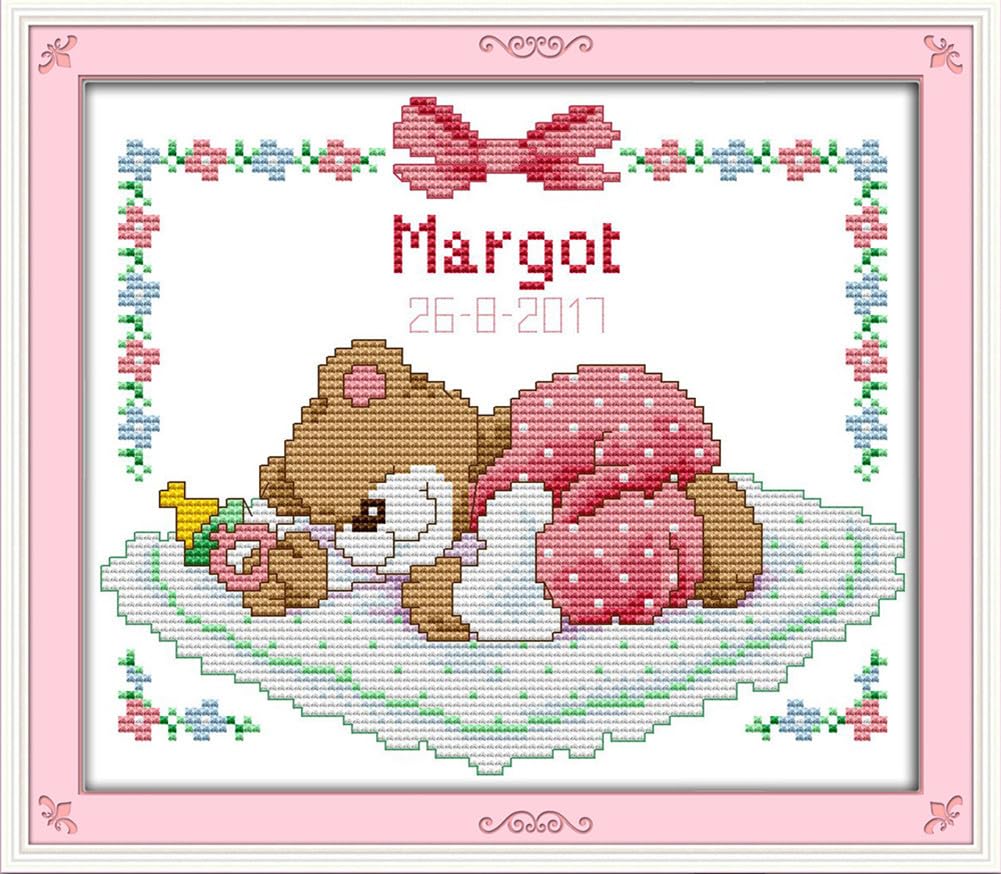 Amazon | Amiiba クロスステッチ刺繍キット図案印刷済み 11ct