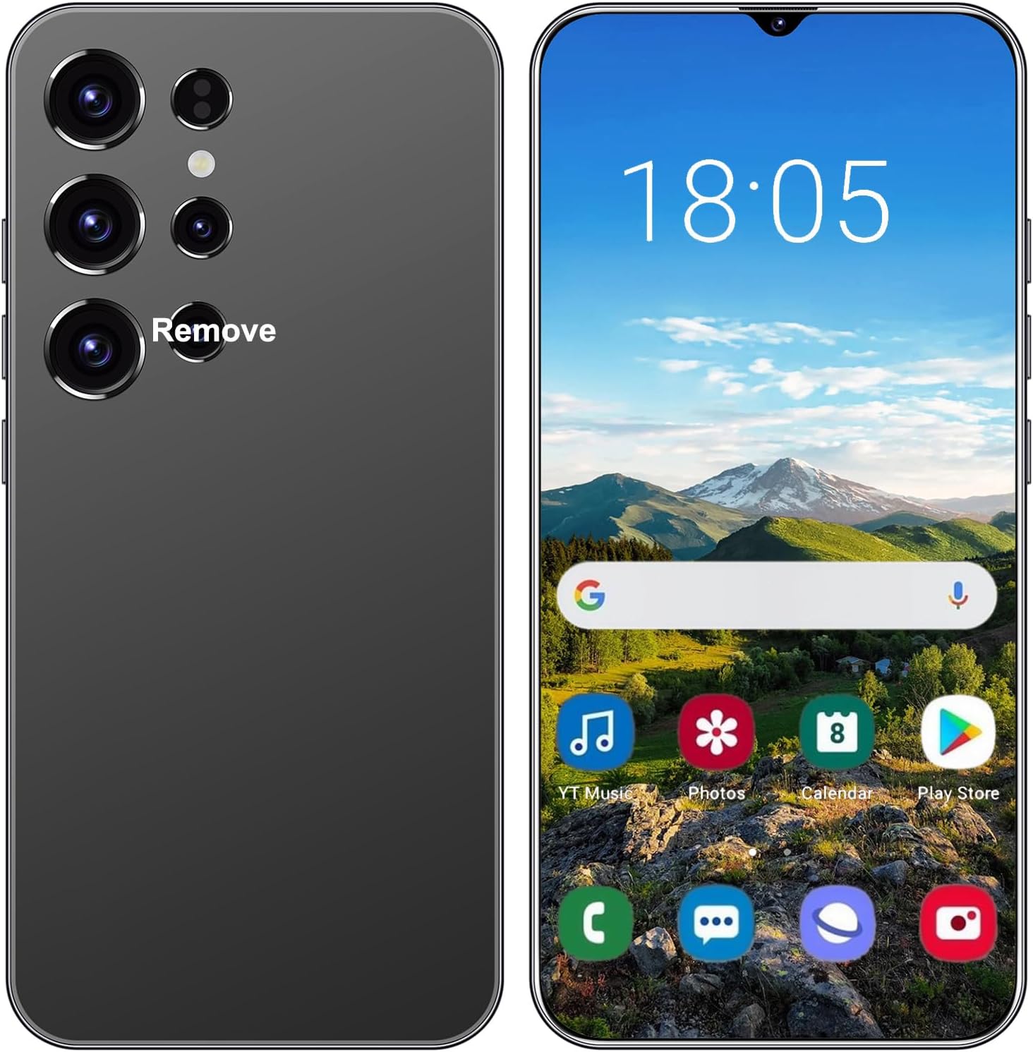 C24 Unlocked Phone,4GB+128GB Mobile Phone,Android 14 Smartphone with Tool Pen,6.3" FHD+ Screen,6800mAh Battery,Dual SIM Phone/Face ID/Fingerprint Lock/GPS (Black)