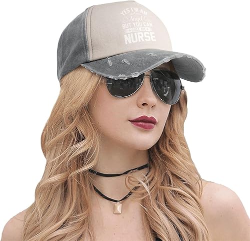 Miniatura 4 de Yes I M an Angel But You Can Call Me Nurse Nurse Baseball Cap for Men Women Hats Adjustable Vintage Washed Cotton Dad Hat