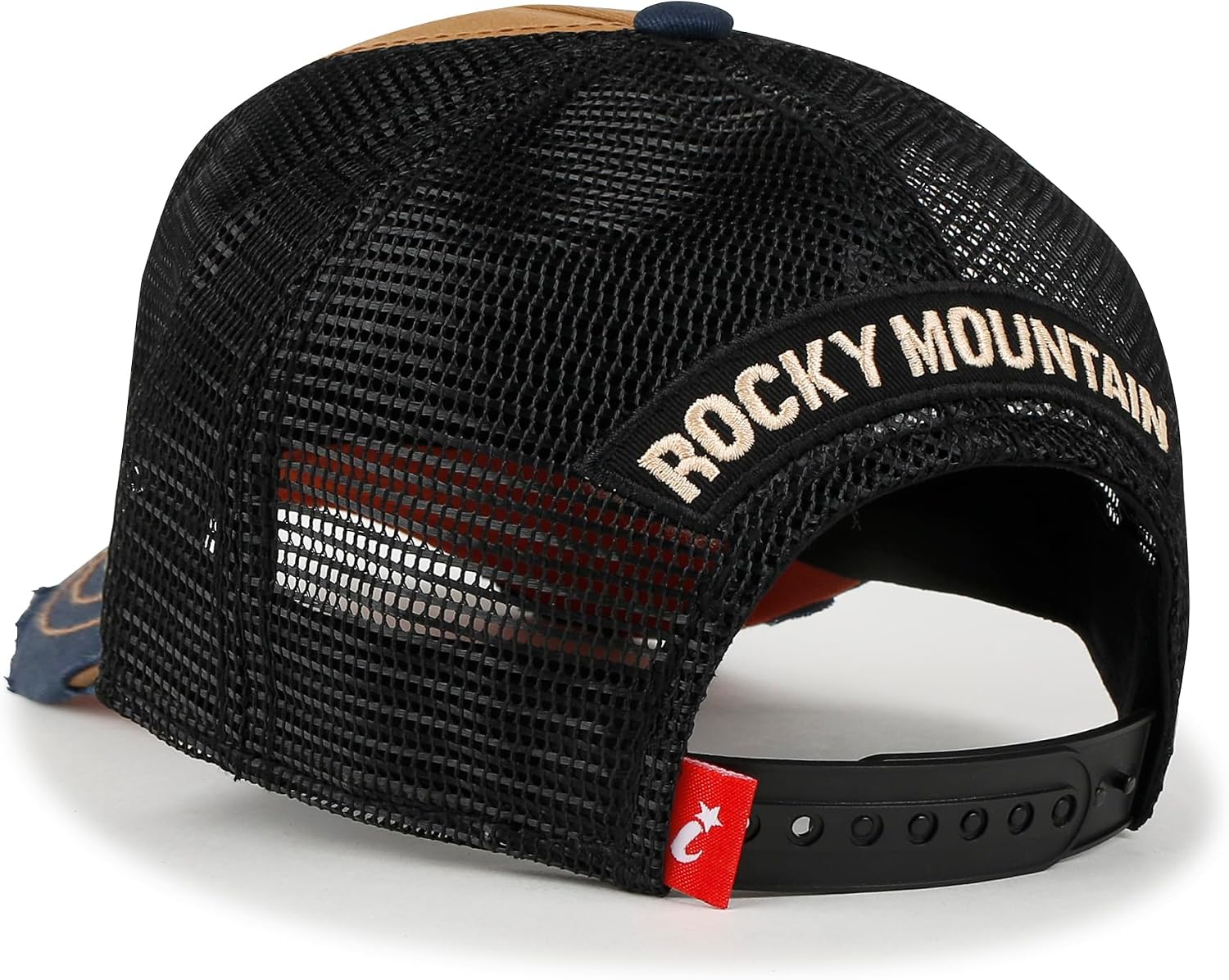 ililily Premium Howels Embroidery Vintage Baseball Cap Distressed Trucker Hat