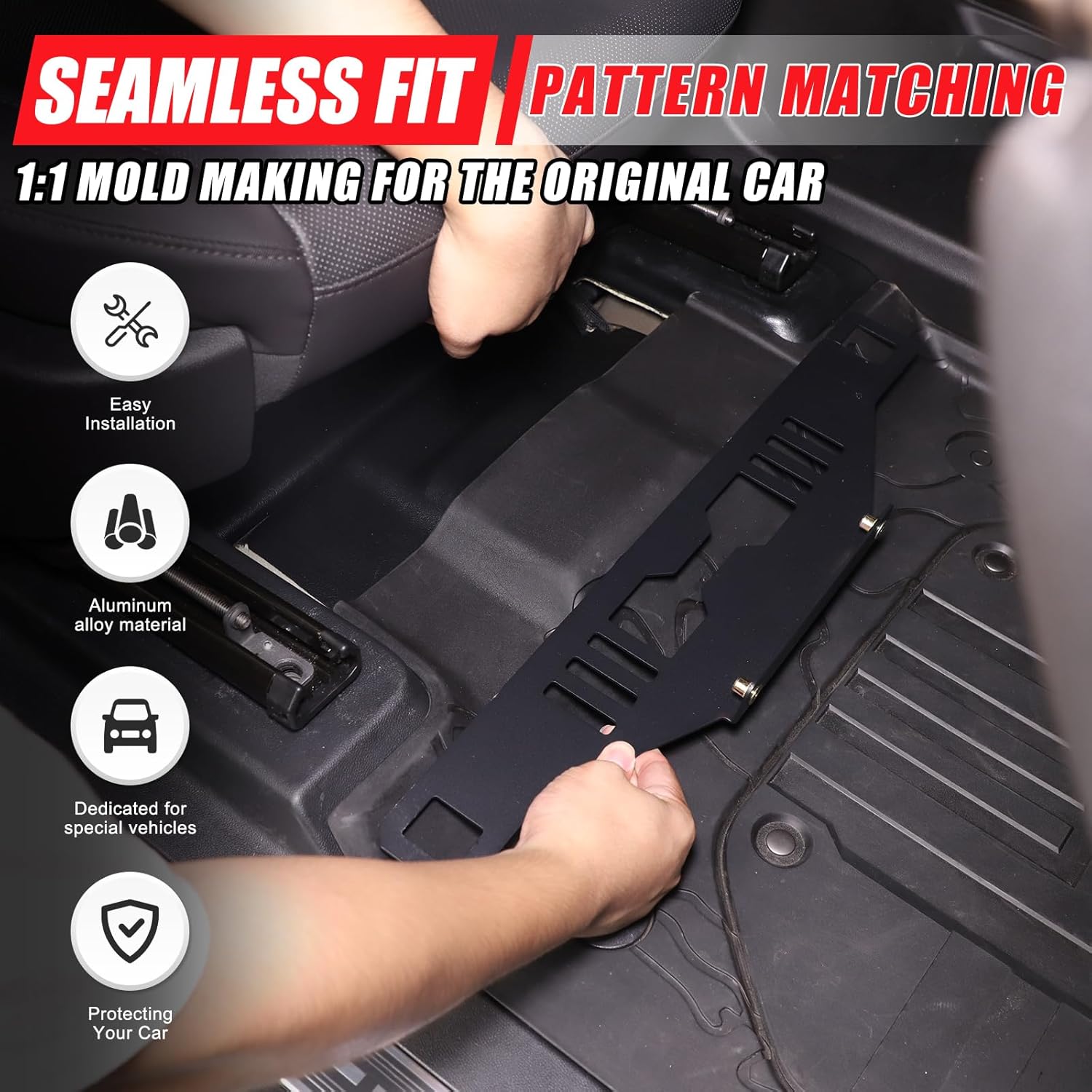 Fire Extinguisher Holder Bracket Compatible with Hummer EV 2022-2026 SUV/SUT Accessories Adjustable Quick Release Co-Pilot Under Seat Fire Extinguisher Mount