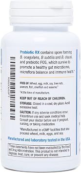 Probiotic Rx: 5 Billion CFU Probiotic + Prebiotic - Spore-Based 60-Day Supply - SBO - Supports Immune & Gut Health - Soil-Based Organisms - No Refrigeration Required