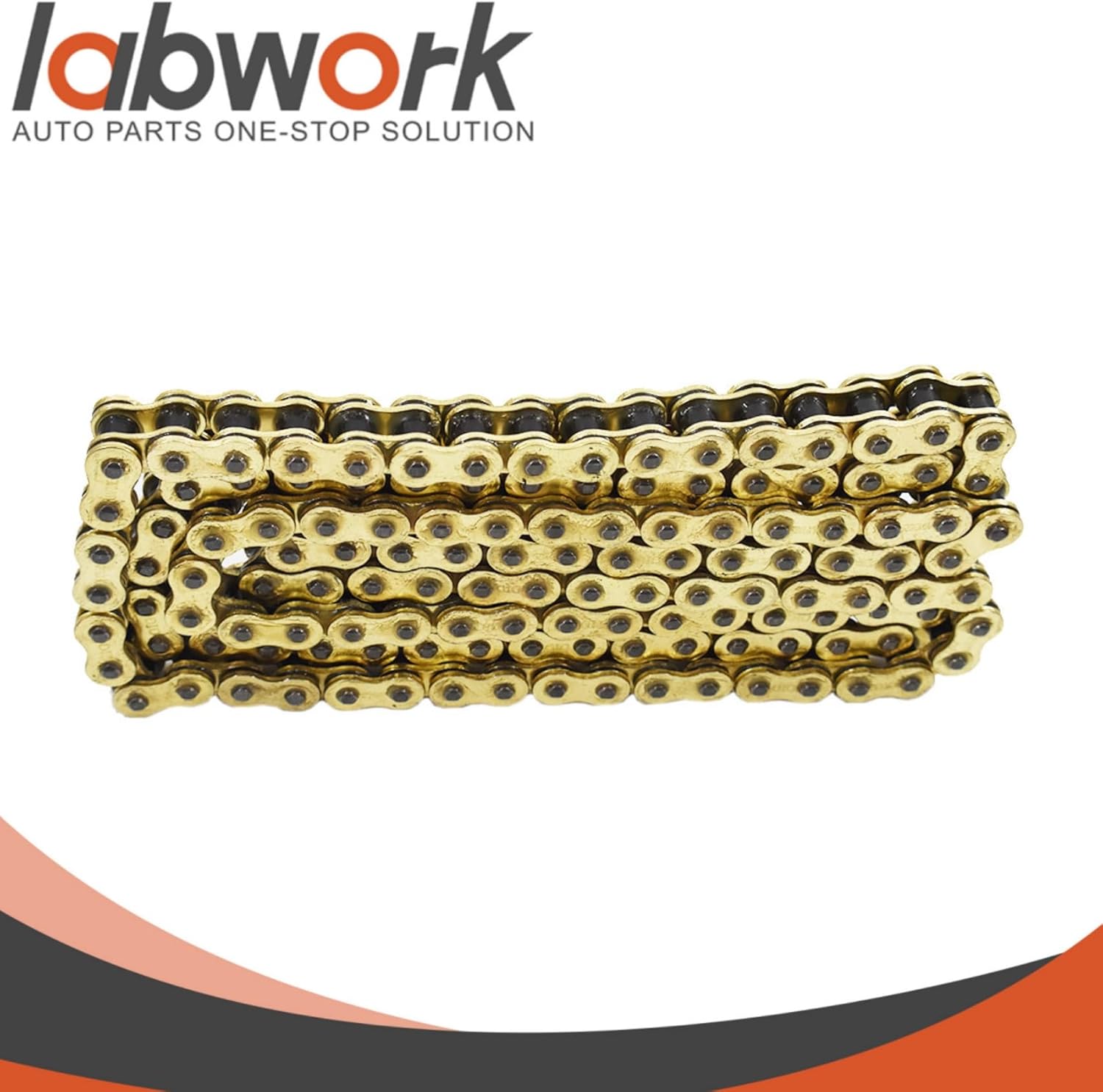 labwork Heavy Duty Drive Chain with O-Ring Gold Color Pitch 530x130 Links Replacement for Honda Kawasaki Suzuki Yamaha