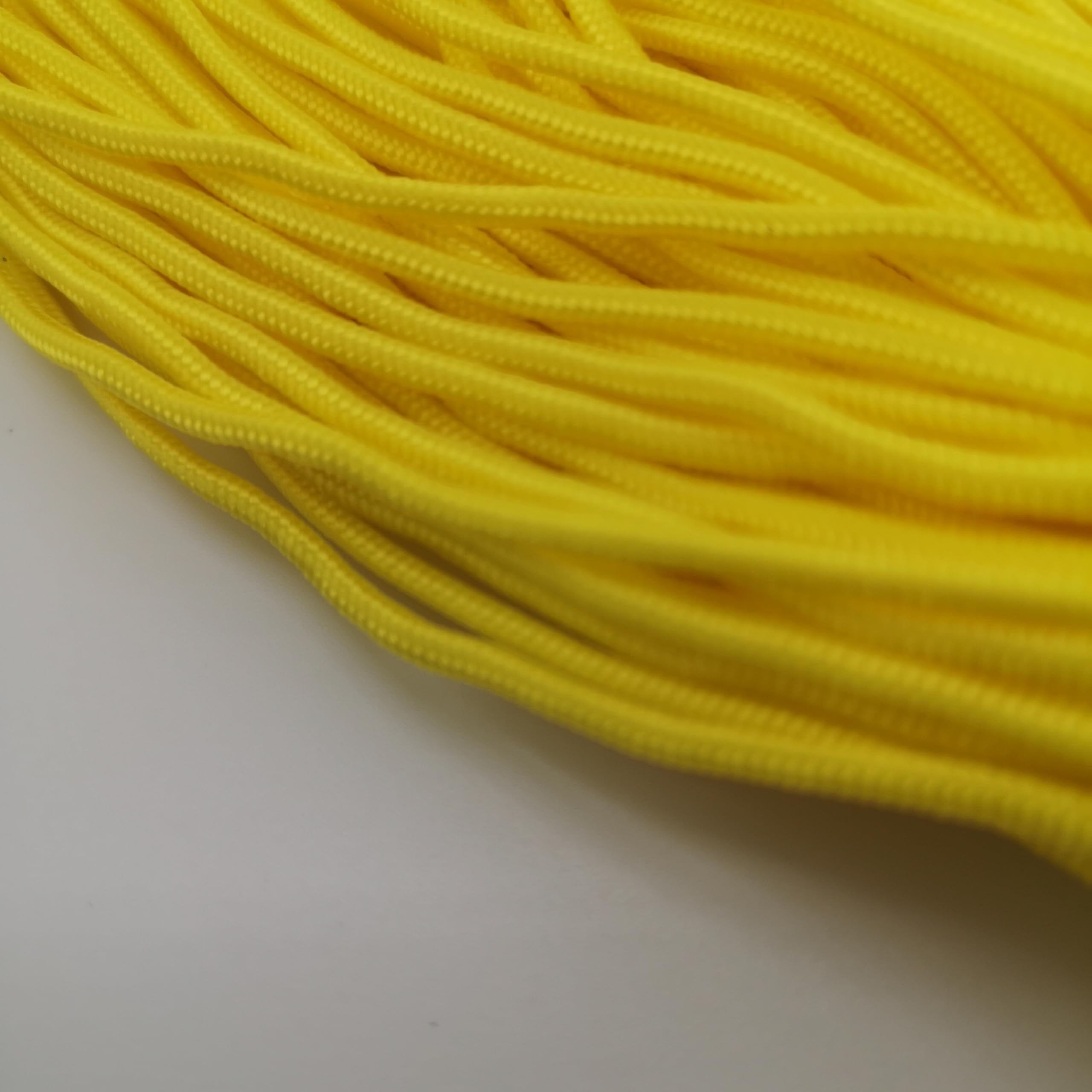 2mm Paracord Rope – Durable Nylon Cord for Crafts & Outdoor Gear - For Hiking, Camping, Tent, Crafting, DIY, Bushcraft, Lanyard, DIY (Yellow, 10 meters)