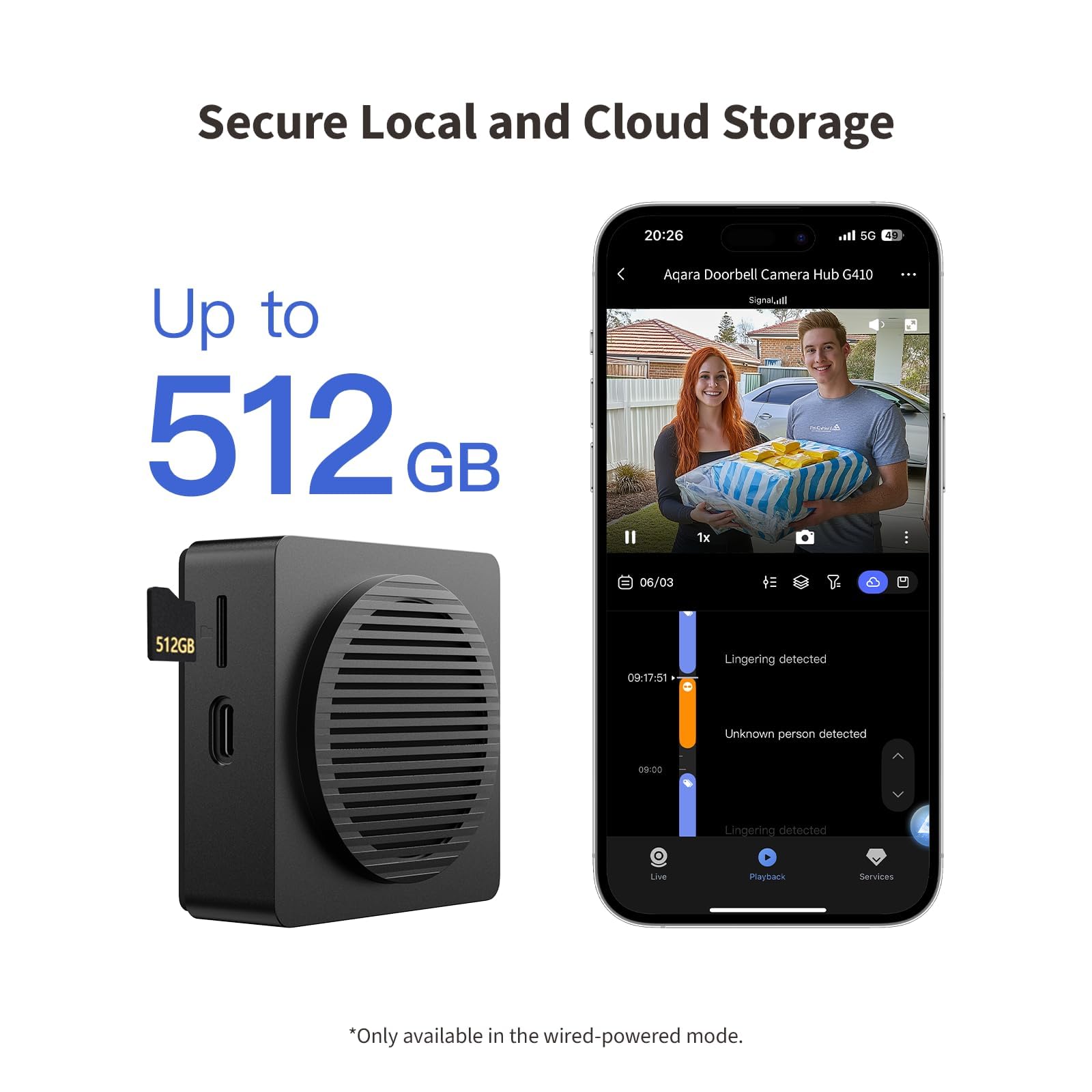 Aqara 2K Video Campanello G410 con Suoneria, HomeKit Secure Video, Hub Matter Integrato, Wireless/Cablato, Compatibile con Apple Home, Alexa, Google, Home Assistant, Wi-Fi 2.4 G/5GHz, Nero