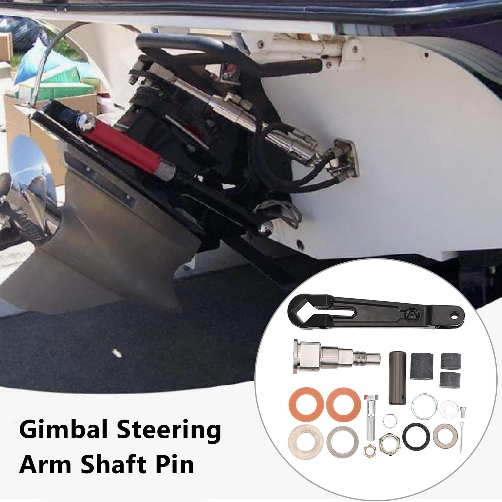 mamerin ♪✾︎ XTevu Gimbal Steering Arm Shaft Pin, 866322A01 Metal Steering Arm