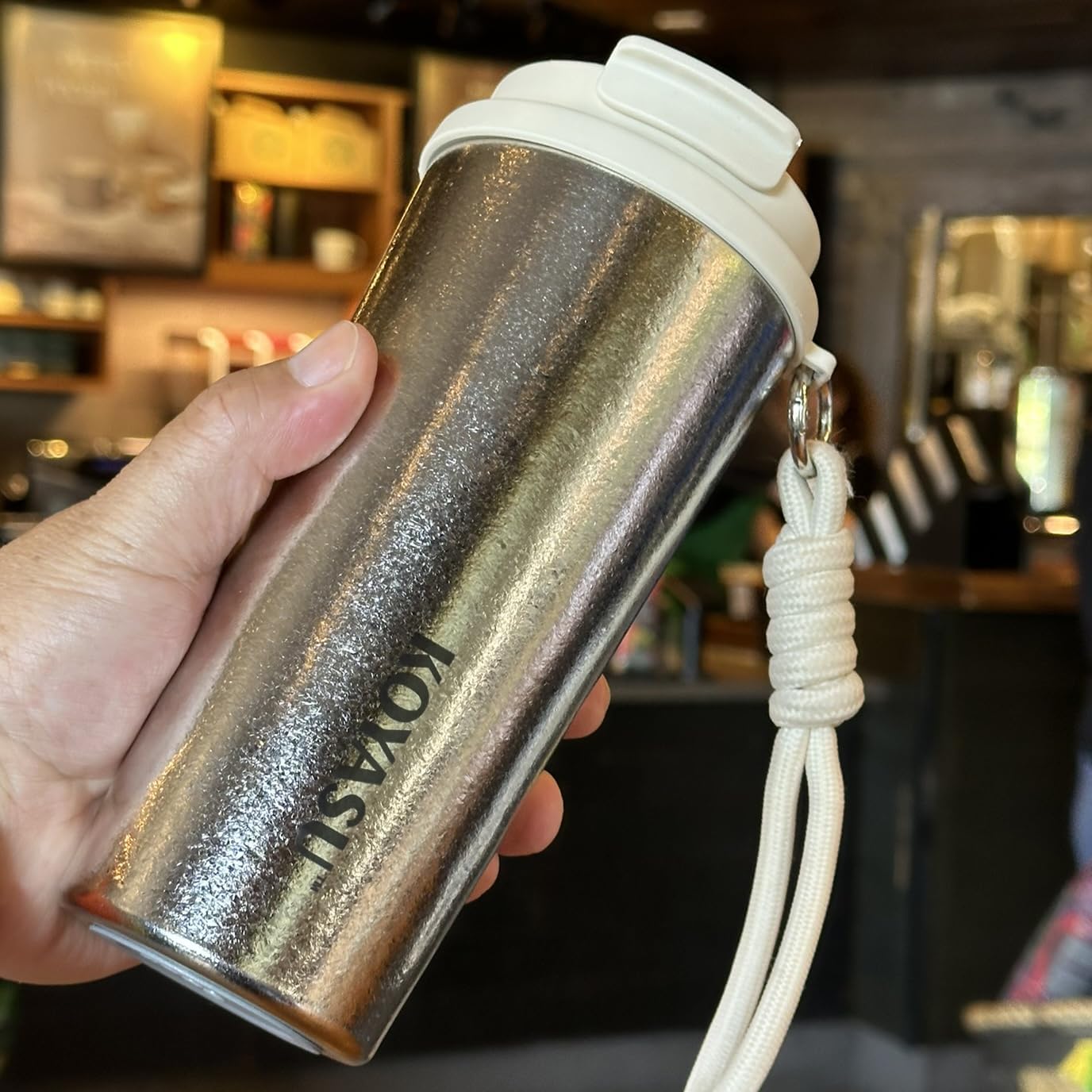 100% Titanium Body 16oz Travel Mug – Double-Wall Insulated Cup, Leak-Proof Lid, Lightweight, BPA-Free Metal Tumbler, Wide Mouth, Durable & Uncoated, Hot 6H/Cold 24H, for Camping or Commute (Lunar) - Image 5