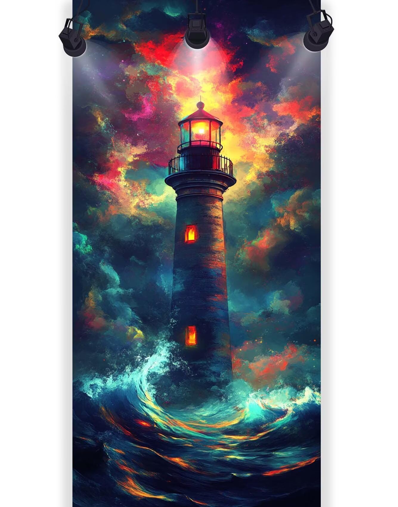 Diamond Painting Erwachsene Wolke Diamond Painting XXL 200x100cm Malen Nach Zahlen Leuchtturm Diamant Painting Bilder mit Diamond Painting zubehör,DIY Mosaik Bastelset für Geschenke für Frauenr Q41