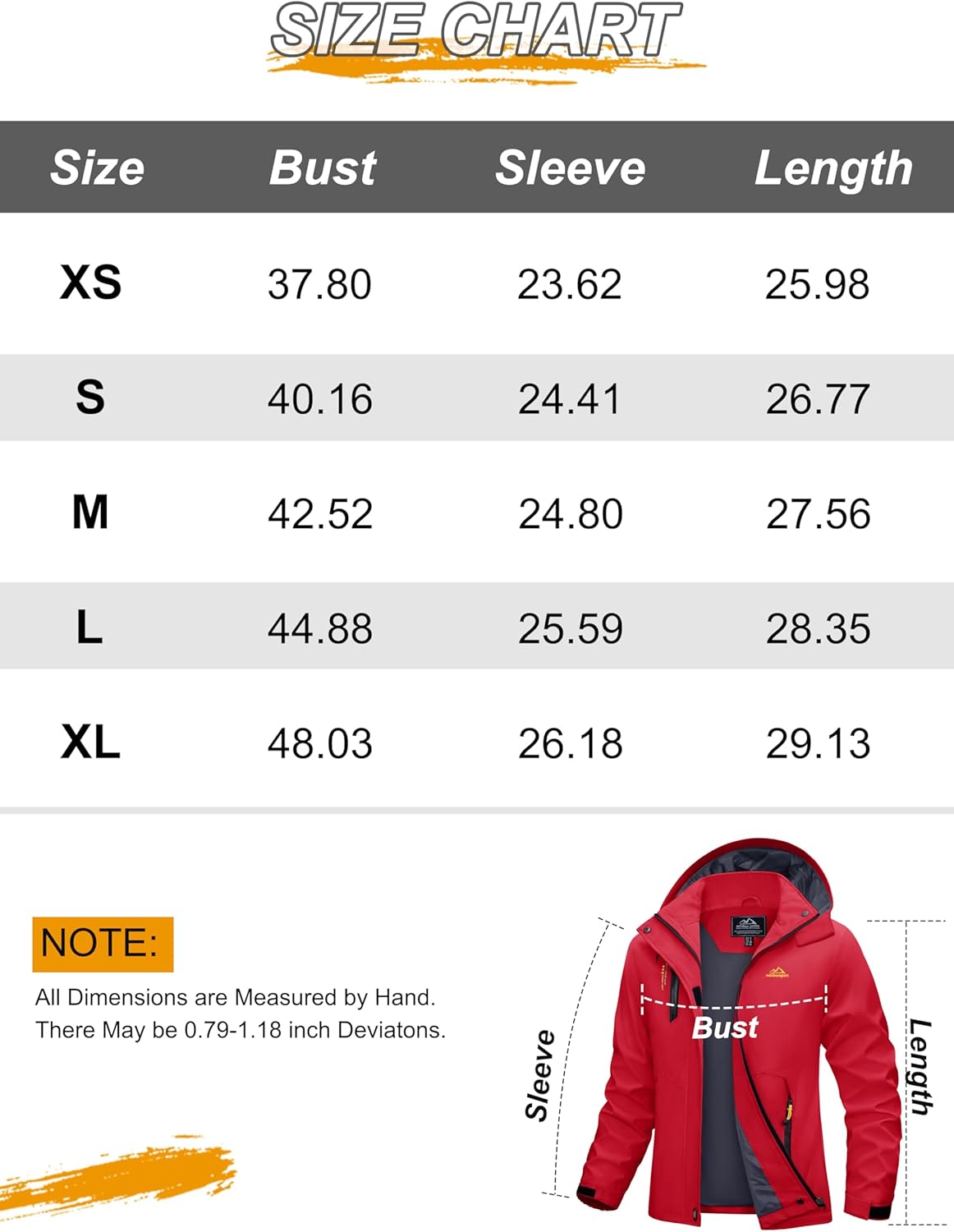 MAGCOMSEN Women's Rain Jackets Waterproof Raincoats with Hood Lightweight Windbreaker Jacket for Travel Hiking Running Large Red