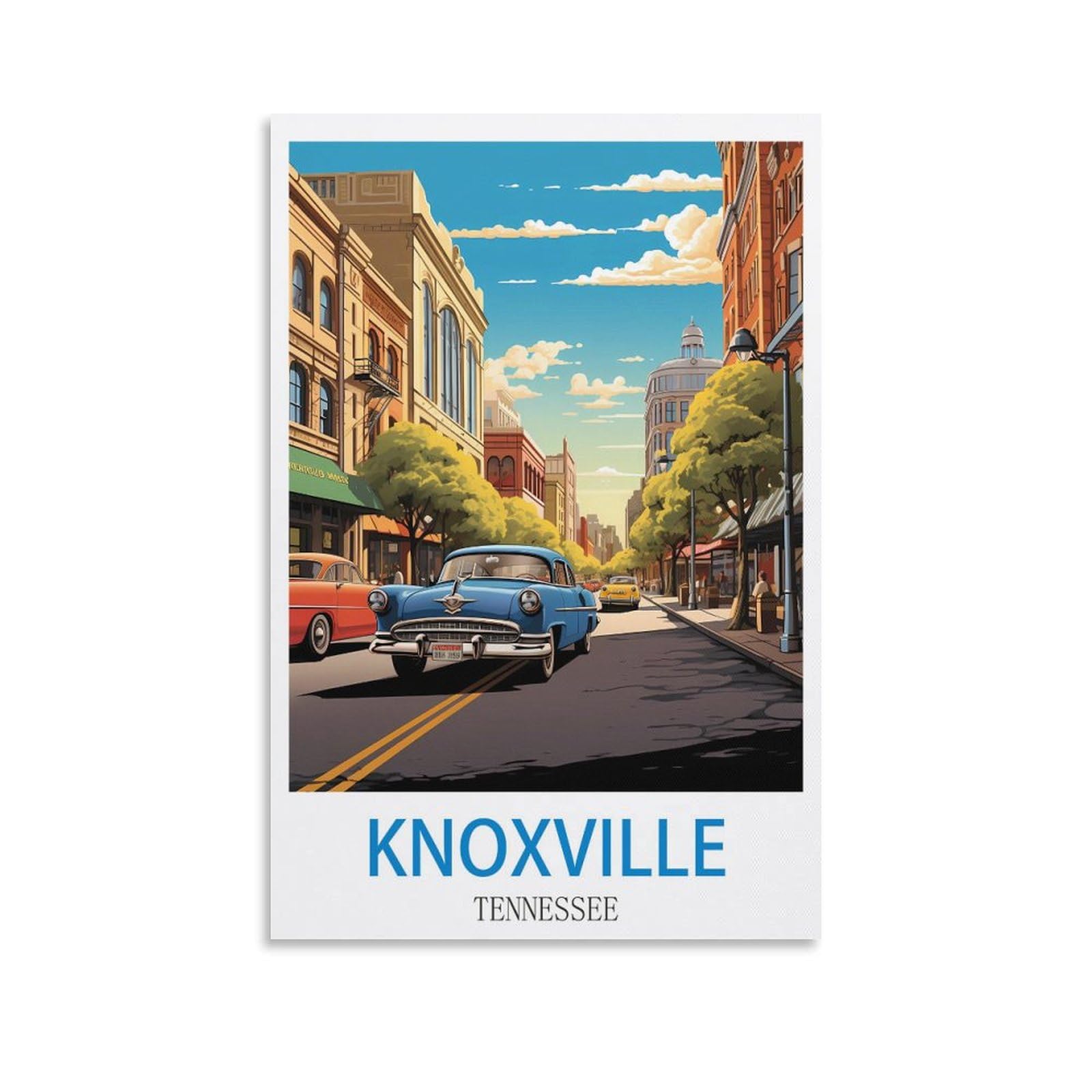 EZMLFA 5D Diamond Art Kits Adults,Knoxville Tennessee,DIY Cross Stitch Crystal Rhinestone Embroidery Pictures Craft for Home Wall Deco 50x60cm