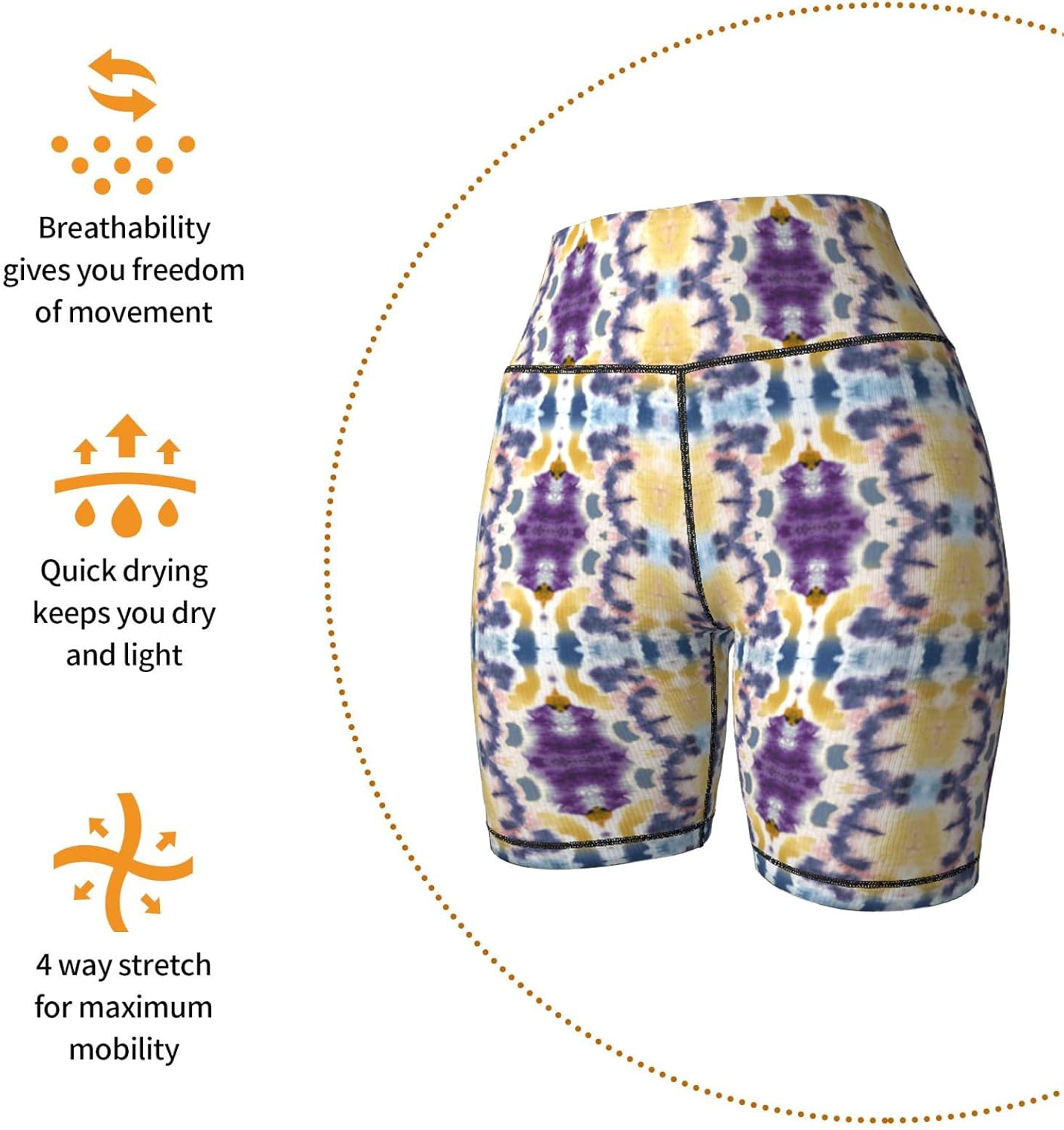 Women's High Waist Bike Shorts for Workout Sports Athletic Running Hiking Biker Yoga Gym Size - Image 5