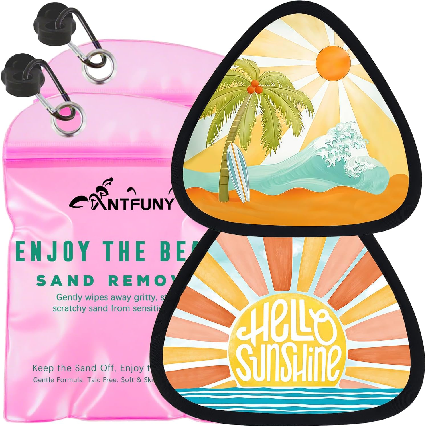 2 Packs Sand Remover for Beach Cleaner Eraser for Women Men Beach Wear Dress Outfit Sandal Shoes Pant Hat Cart Backpack Shirts Cooler Wheel Pants Short Cover Coverup Kimono Vacation Clothes Purse