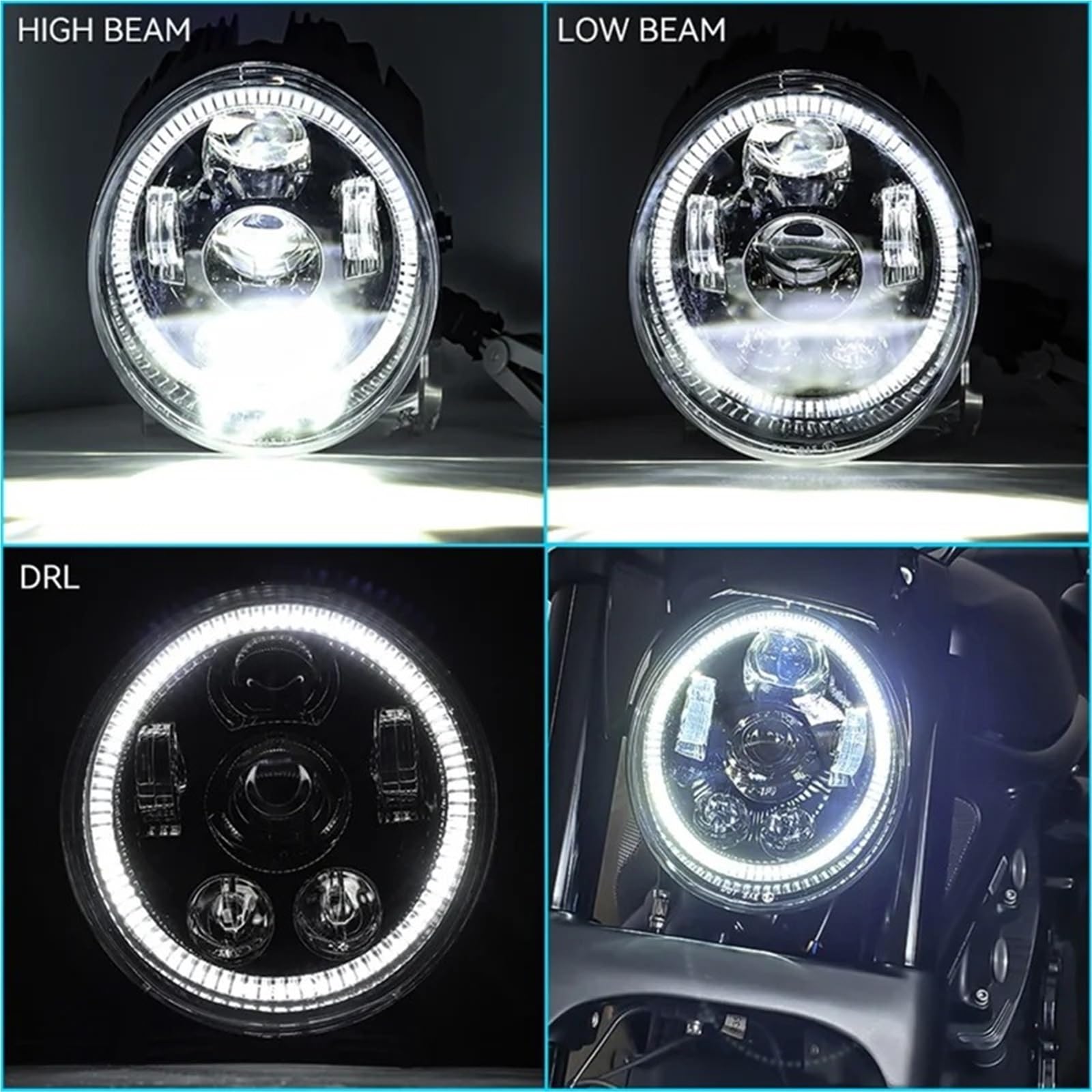 Faro Moto Conjunto para V para Rod para Vrsc para Vrsca para Vrod para Vrscdx Modelos 2002-2016 Faro Delantero LED De Repuesto Moto Faros Delanteros