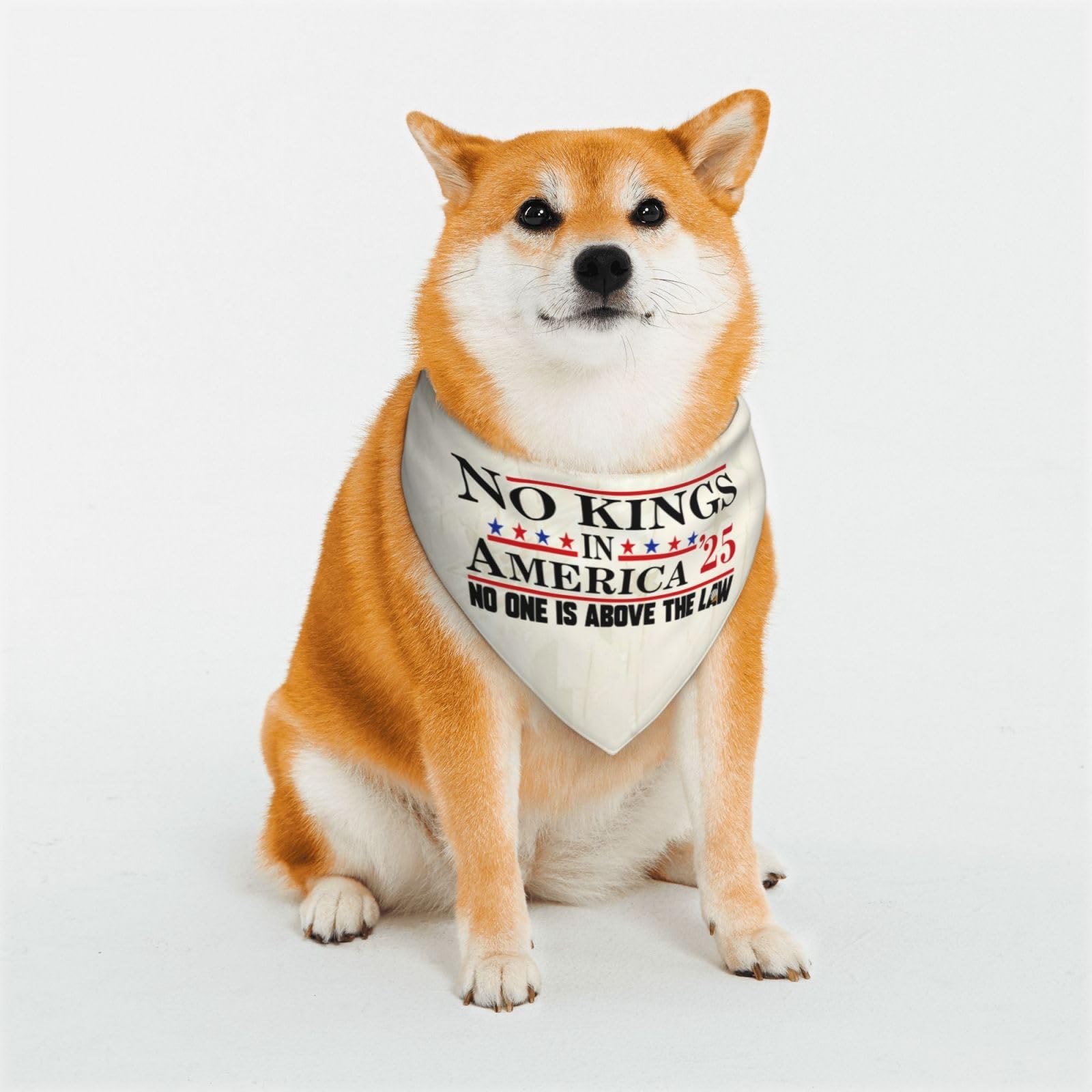 No Kings in America Dog Bandanas Dog Scarf Washable Pet Neckerchief Triangle Dogs Bibs Puppy Kerchief Accessories for