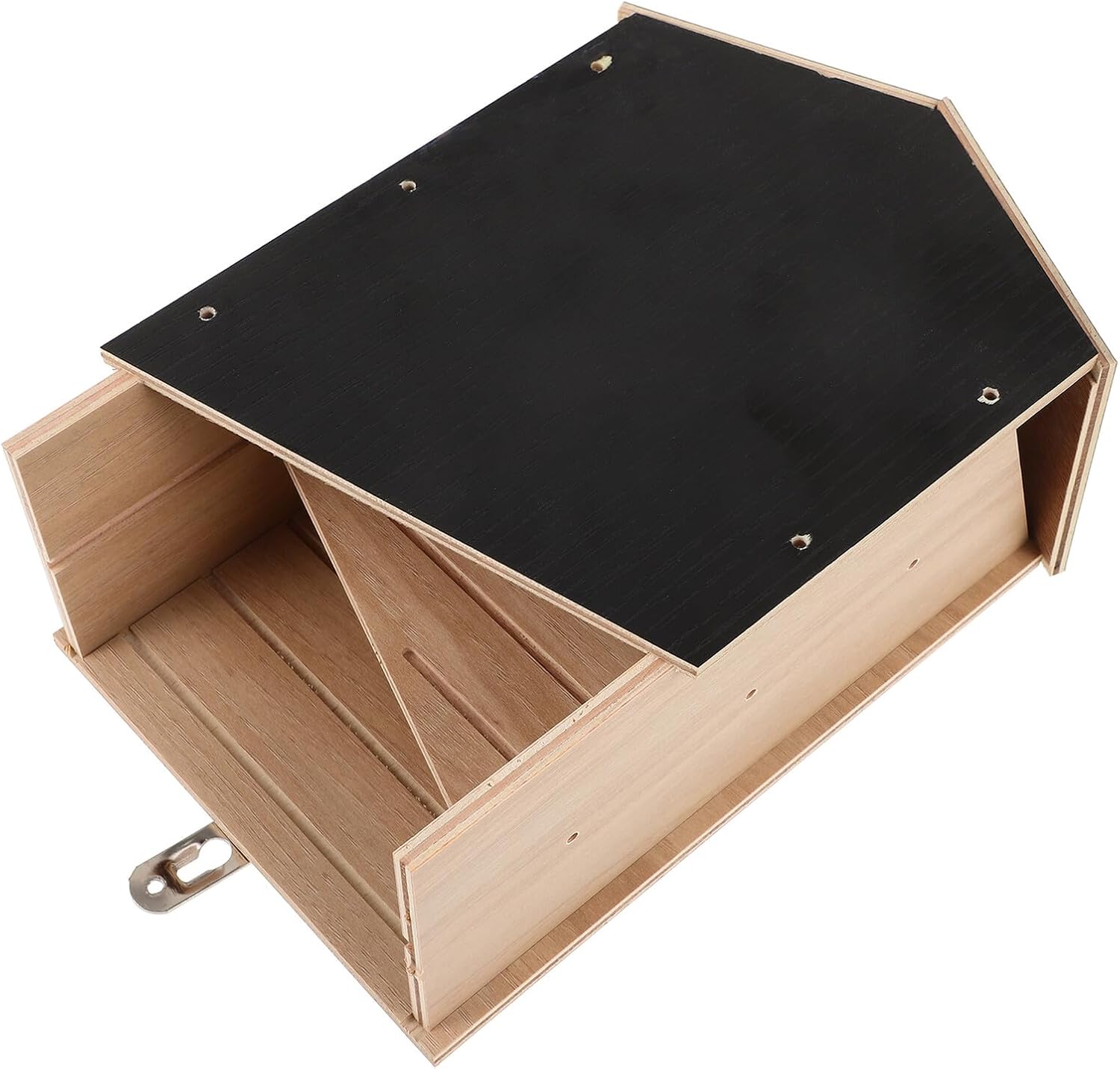 Kichvoe Wooden Bat Box Double-Layer Outdoor Bat Shelter for Backyard and Garden Handmade Weather-Resistant for Courtyard Wildlife Roosting