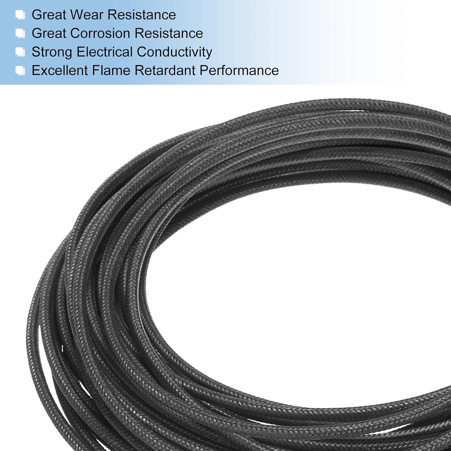 MECCANIXITY 10 Meter/32.8ft 14AWG Flexible Silicone High Temp Wire Cable -60 to 300 Degree Celsius Insulated Resistant Electrical Cable for Industry, Black