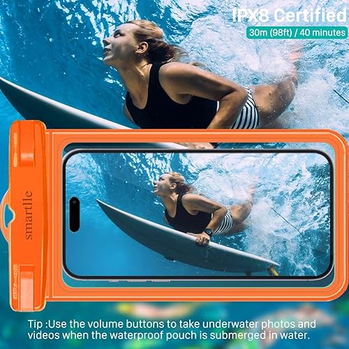 Miniatura 3 de Funda impermeable para teléfono, paquete de 2, bolsa seca para teléfono celular para iPhone 14, 13, 12, 11 Pro Max, XS Plus XR, Galaxy S23 S22 S21,