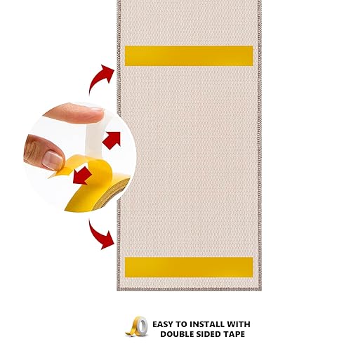 Miniatura 4 de Antep Rugs Juego de 13 alfombras antideslizantes para pelar y pegar color gris carbón 8 x 30 pulgadas