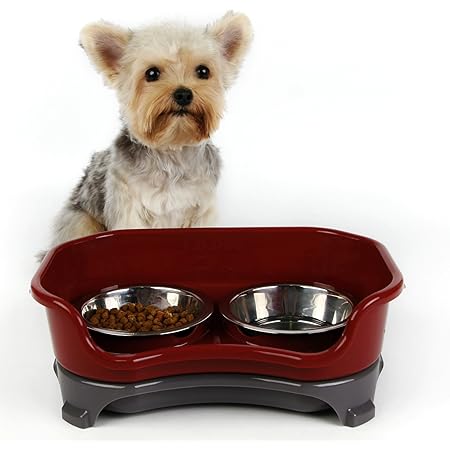 Amazon ペットボウル ペット食器 ステンレス 2個 フードボウル 犬猫用 小型 中型 滑り止め こぼれ防止 スタンドセット 高まり Red Skuokco 食器台 通販