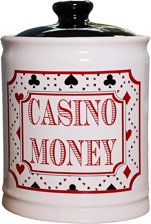 Cottage Creek Casino Money Jar - Slot Machine Piggy Bank, Handheld Game Coin Bank, Theme Party Decorations, Birthday Gifts for Women and Him, Gambling Gift