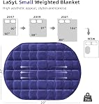 LaSyL Small Weighted Blanket, Travel Weighted Throw Blanket 7 lbs for Calming & Relaxing, Flannel Fleece, Machine Washable Navy Blue 29x24 Inches