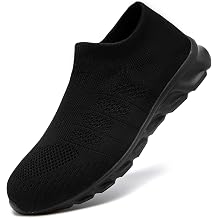Mens Running Shoes Slip On Walking Comfortable Tennis Breathable Non Slip Athletic Gym Workout Cross Training Fashion Sneakers