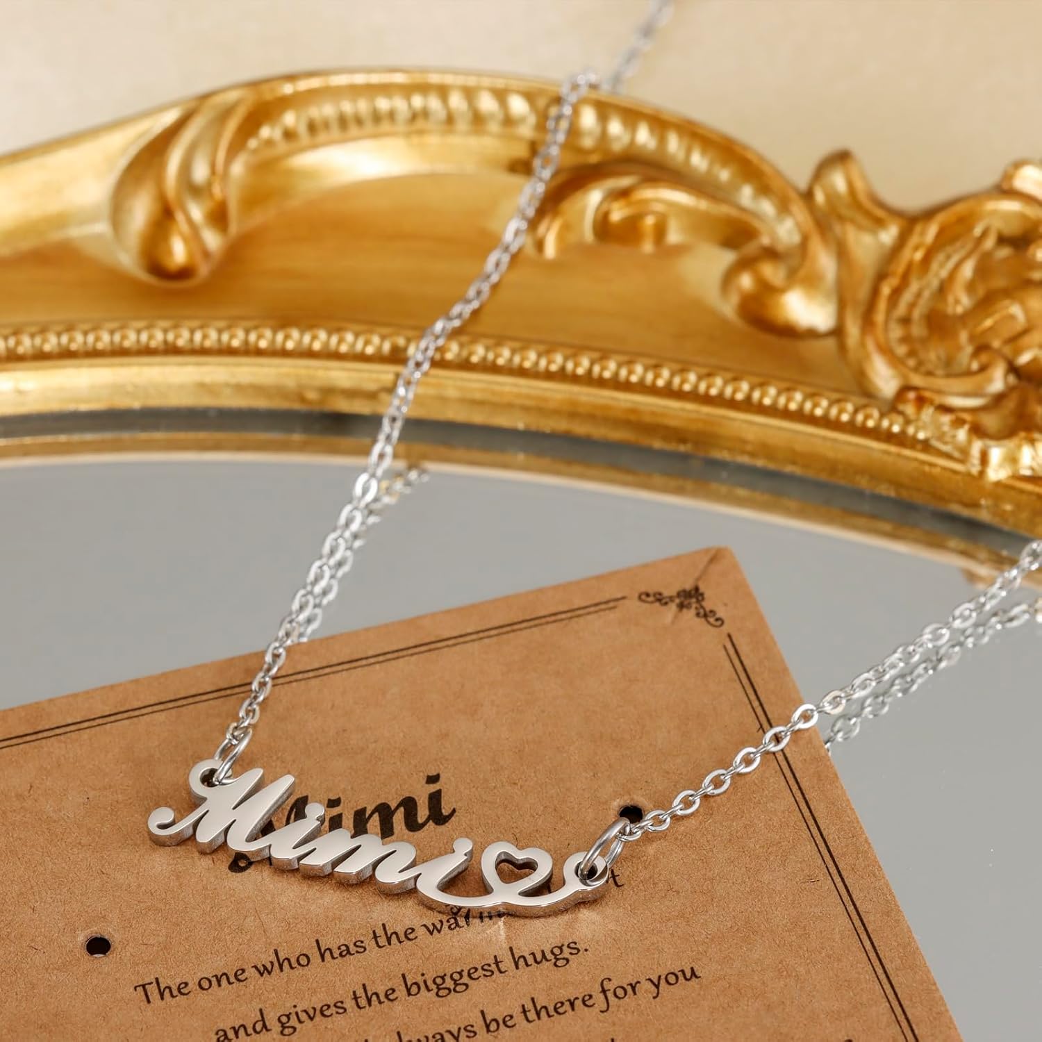 Kivosliviz Mimi Gifts from Grandkids Grandson Grandma Mothers Day Necklace Jewelry for Mimi - Image 3