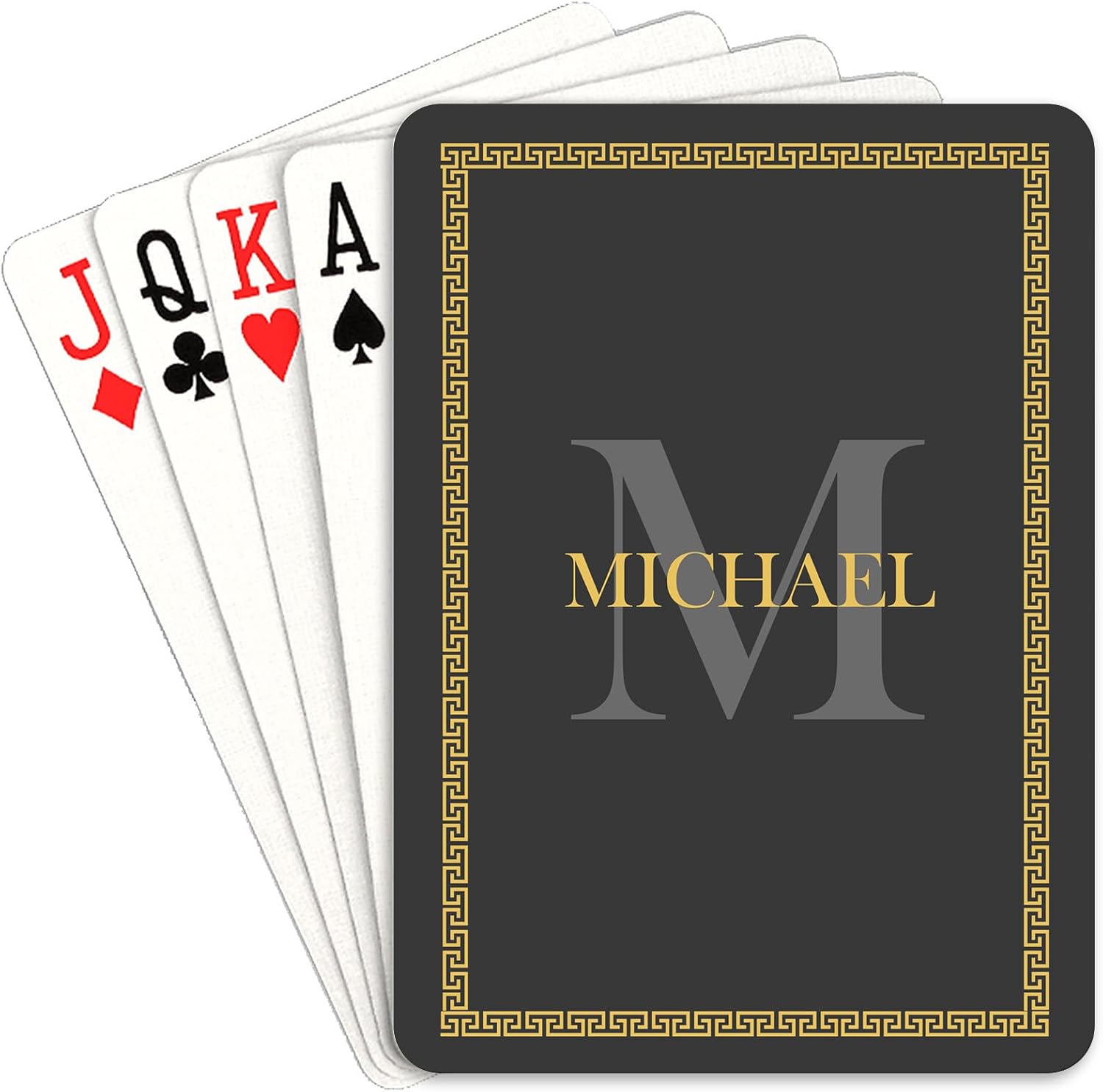 Custom Vintage Retro Playing Cards with Monogram and Name Personalized Poker Decks, Anniversary Birthday Gifts for Family Friends, Party Games & Memorable Keepsakes
