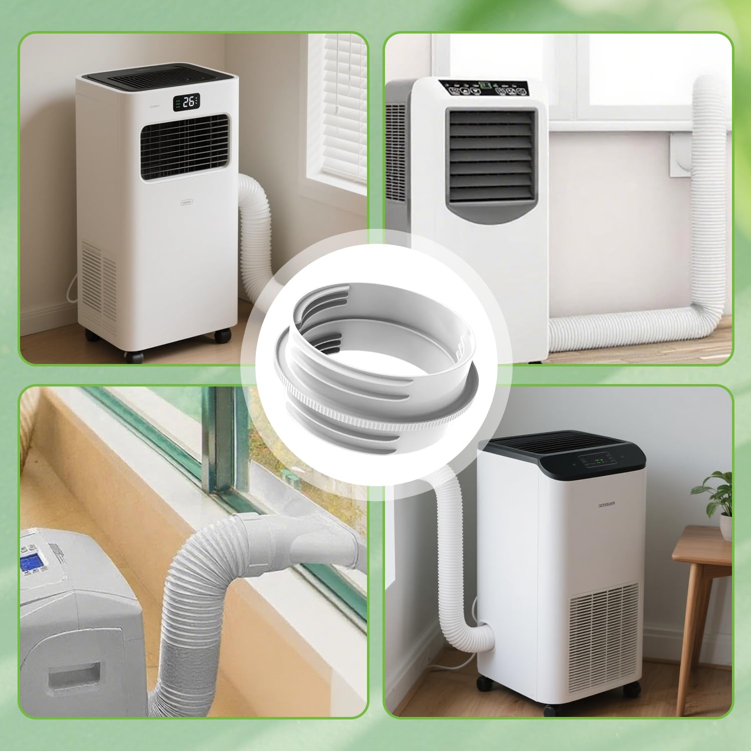 Tuyau Climatiseur Mobile Adaptateur Clim Fenetre, 130 mm intérieur/150 mm Extérieur, Raccord de Tu-yau d'échappement de Climatisation, Adaptateur de Tuy-au D'échappement pour Climatisation