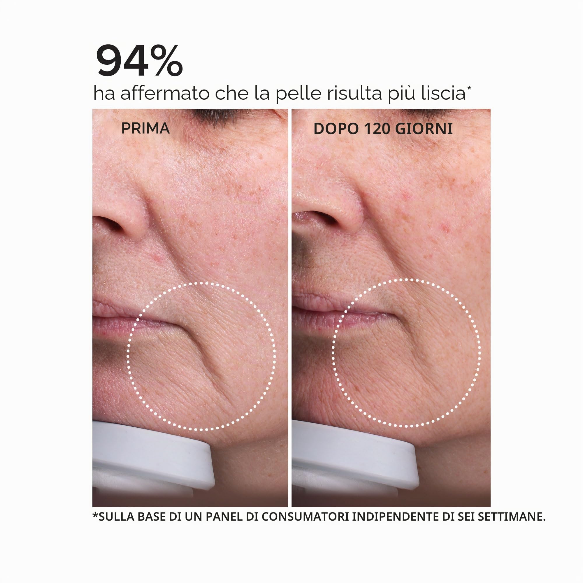 DRMTLGY Siero Senza Ago: trattamento antietà che riduce rughe e linee sottili con niacinamide, acido ialuronico, peptidi e ceramidi. Idrata, rassoda e dona luminosità alla pelle.
