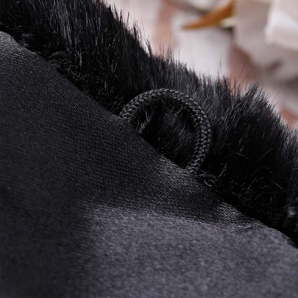 CanB Women's Faux Rabbit Fur Stole Winter Bridal Fur Wraps and Shawls Bride Wedding Fur Cape for Bridesmaids - Image 5