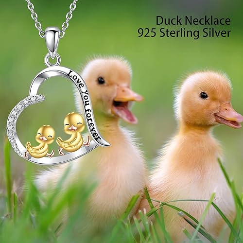 Miniatura 5 de URONE Collar de plata de ley 925 con diseño de gato negro, cerdo, pingüino, oso mama, zorro, axolotle, nutria, hipopótamo, conejo, hámster, collar