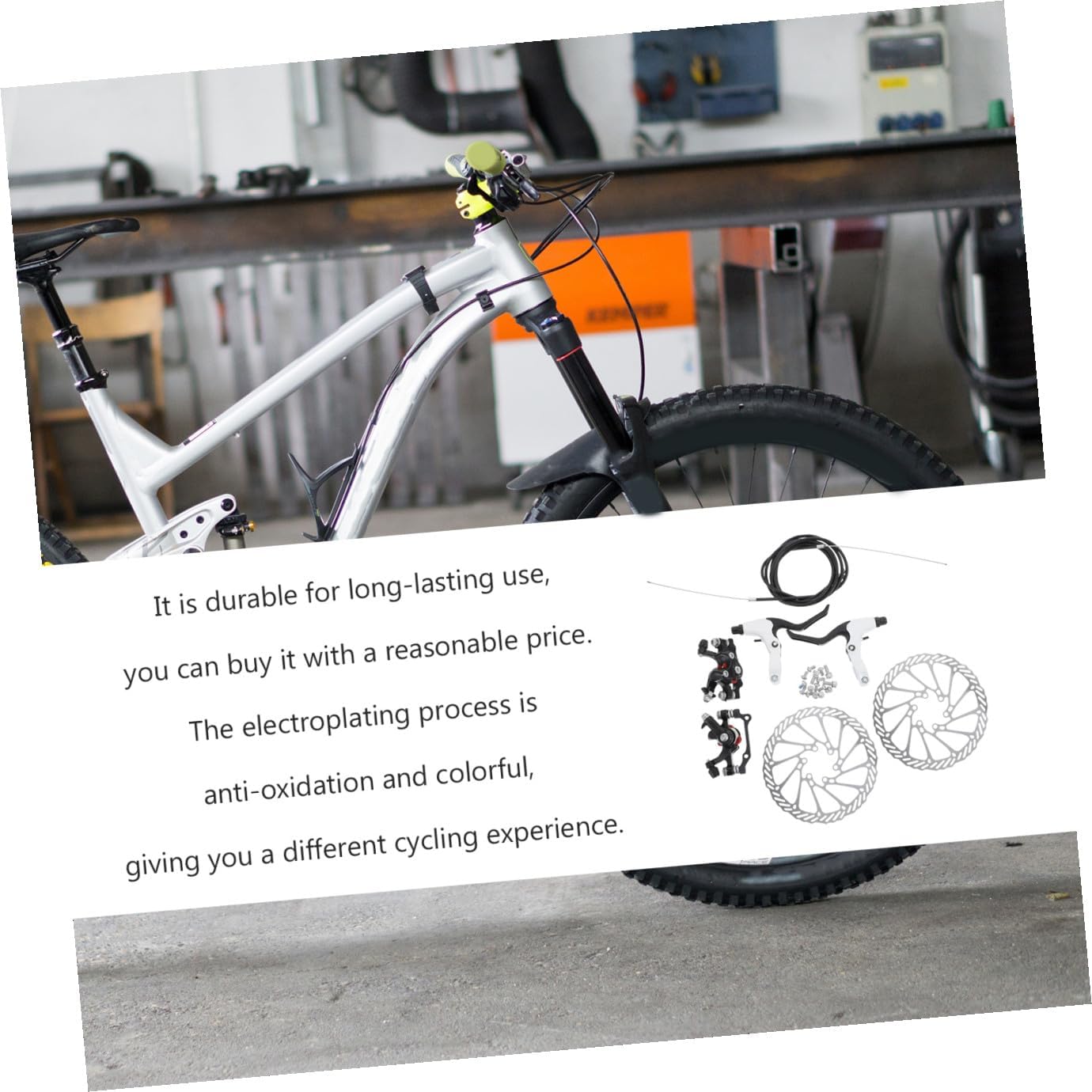 SUPVOX Durable Mountain Bike Disc Brakes Set Hydraulic Brake System for Enhanced Performance Lightweight Design with Multi-support Angle for Road and Mountain Bikes