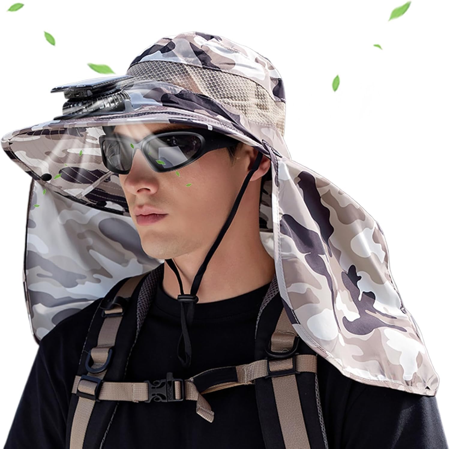 Chapeau Solarfan femme protège-cou idéal pour camping et pêche