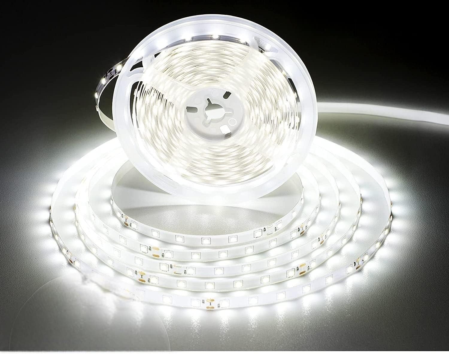 Flexible LED Strip Lights,600 Units LEDs,LED Strips,Waterproof,12 Volt LED Light Strips, Pack of 16.4ft/5m,for Holiday/Home/Party/Indoor/Outdoor Decoration (Waterproof&White&2Pack)