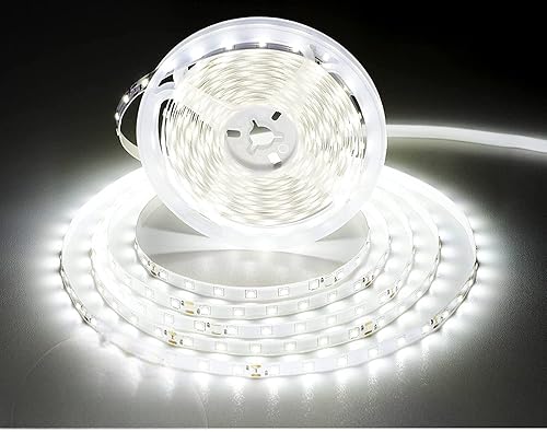 Tira de luces LED flexibles de 600 unidades, tiras LED, impermeables, tiras de luz LED de 12 voltios, paquete de 16.4 pies, para vacaciones, hogar,